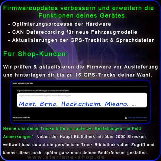 Preview: Firmware und GPS Track Update